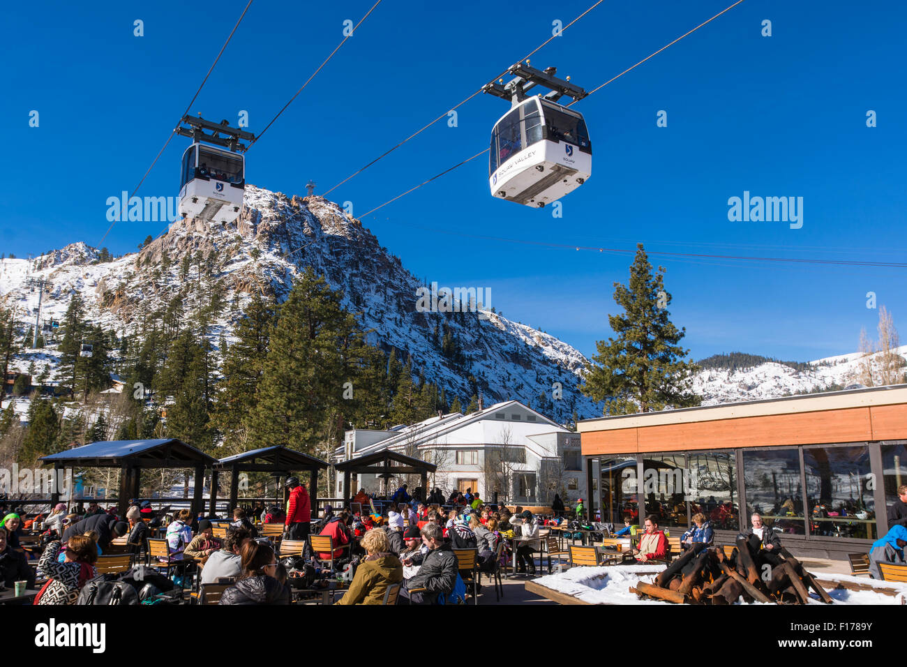 Gondola at the village squaw valley resort lake tahoe california