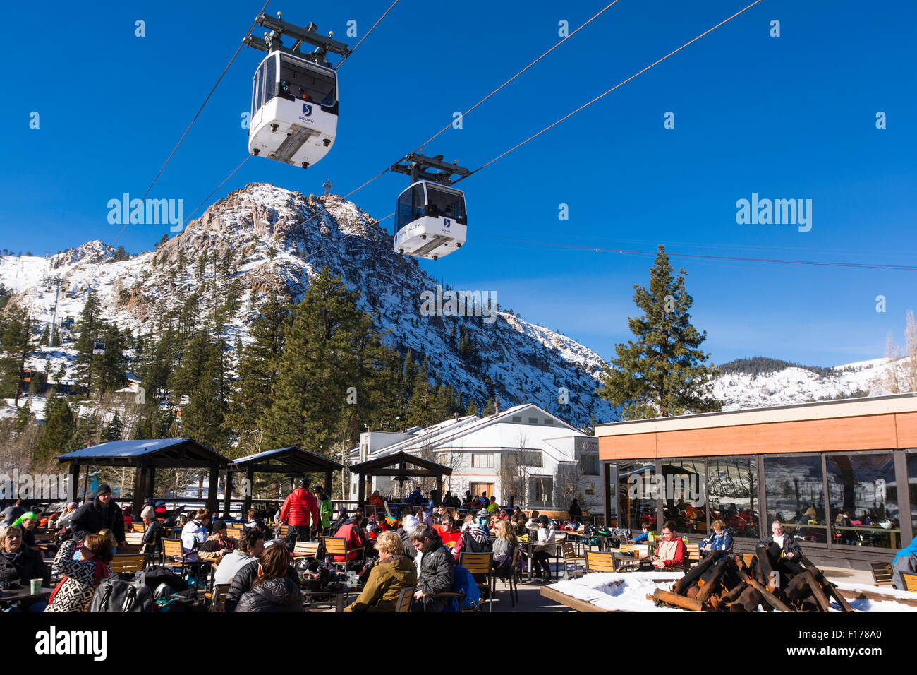 Gondola at the village, Squaw Valley resort, Lake Tahoe, California Stock Photo Alamy