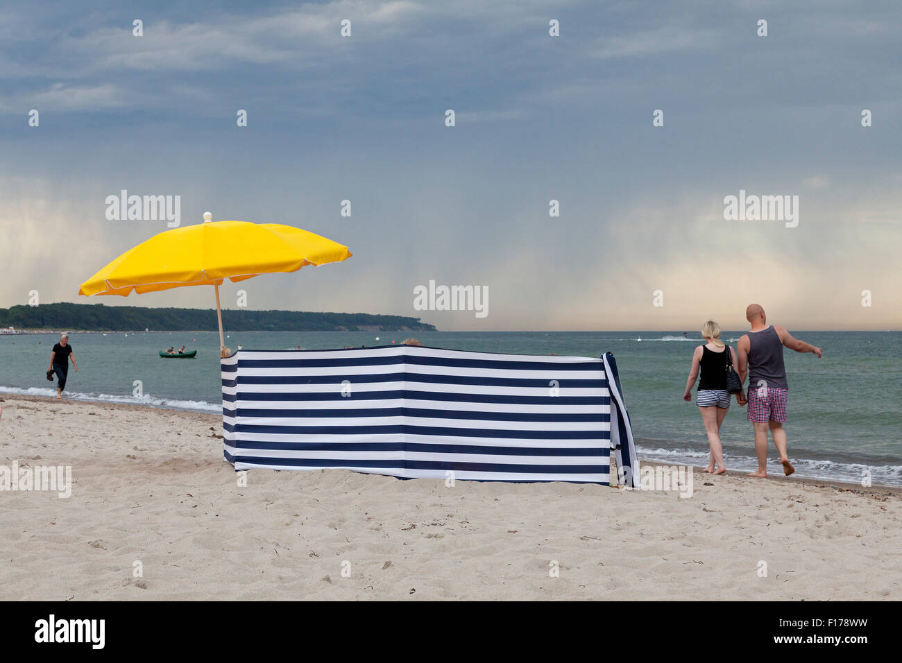 beach, Warnemuende, Rostock, Mecklenburg-West Pomerania, Germany Stock Photo