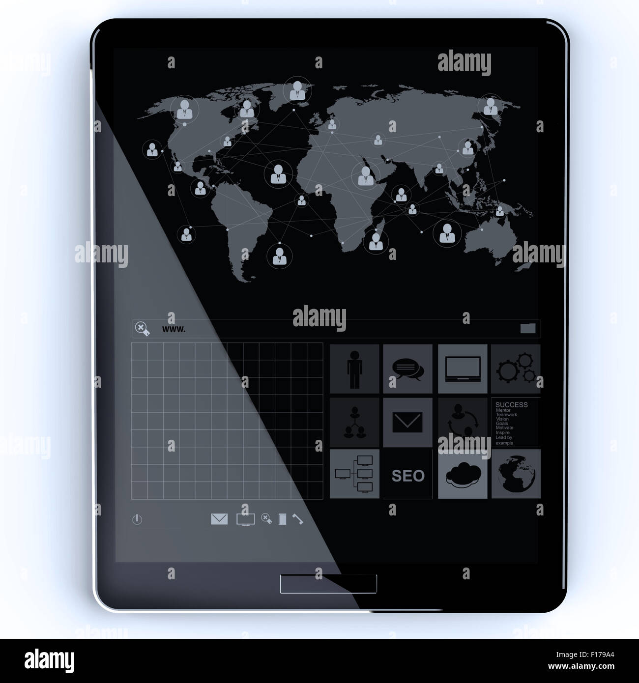 Tablet computer input device and business interface Stock Photo - Alamy