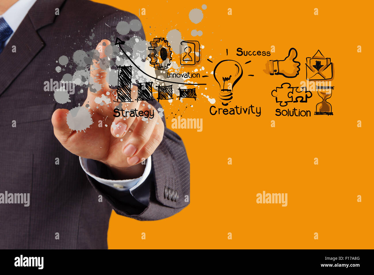 businessman hand with the art of business concept Stock Photo - Alamy