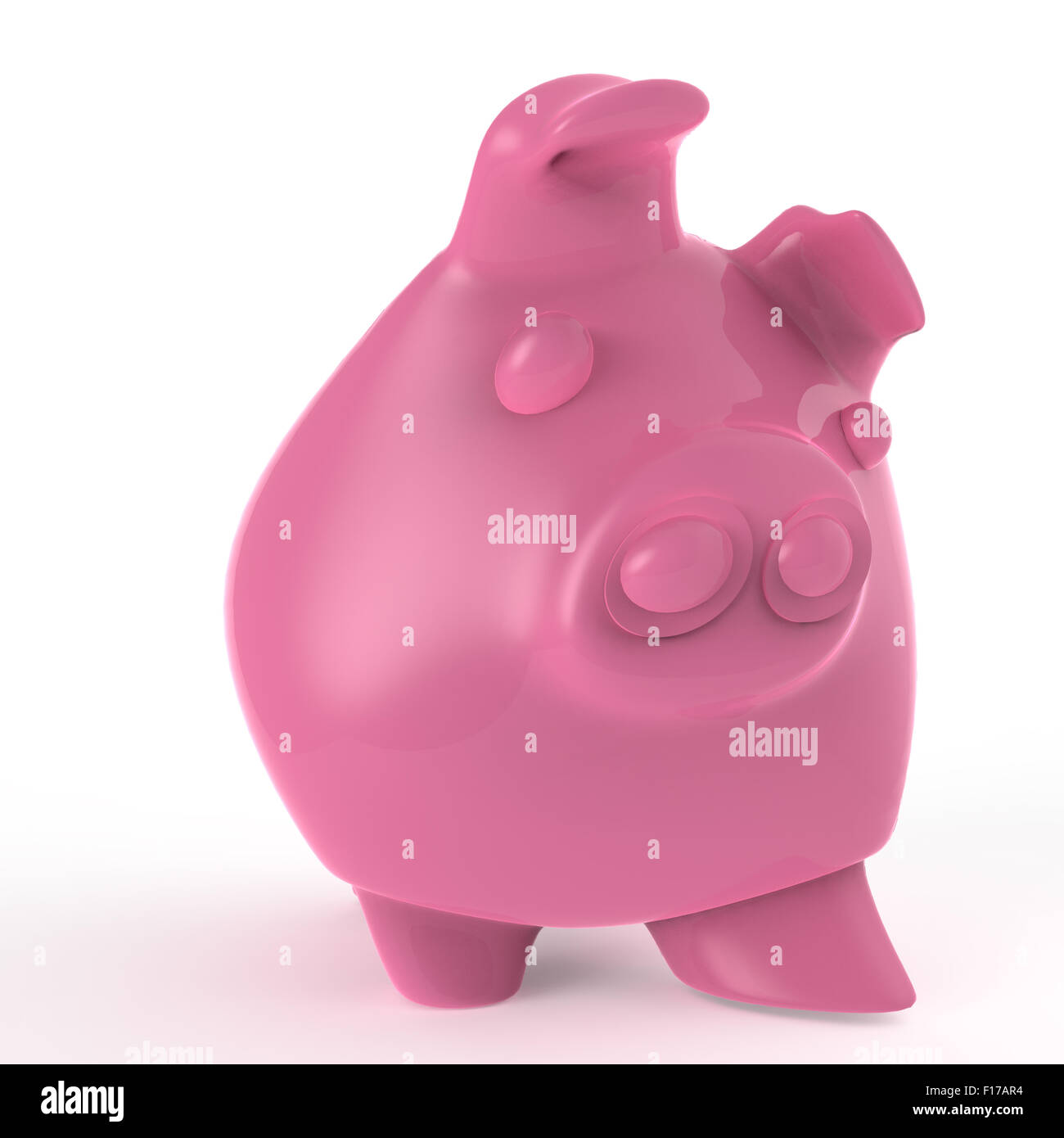 pink piggy bank 3d render Stock Photo - Alamy