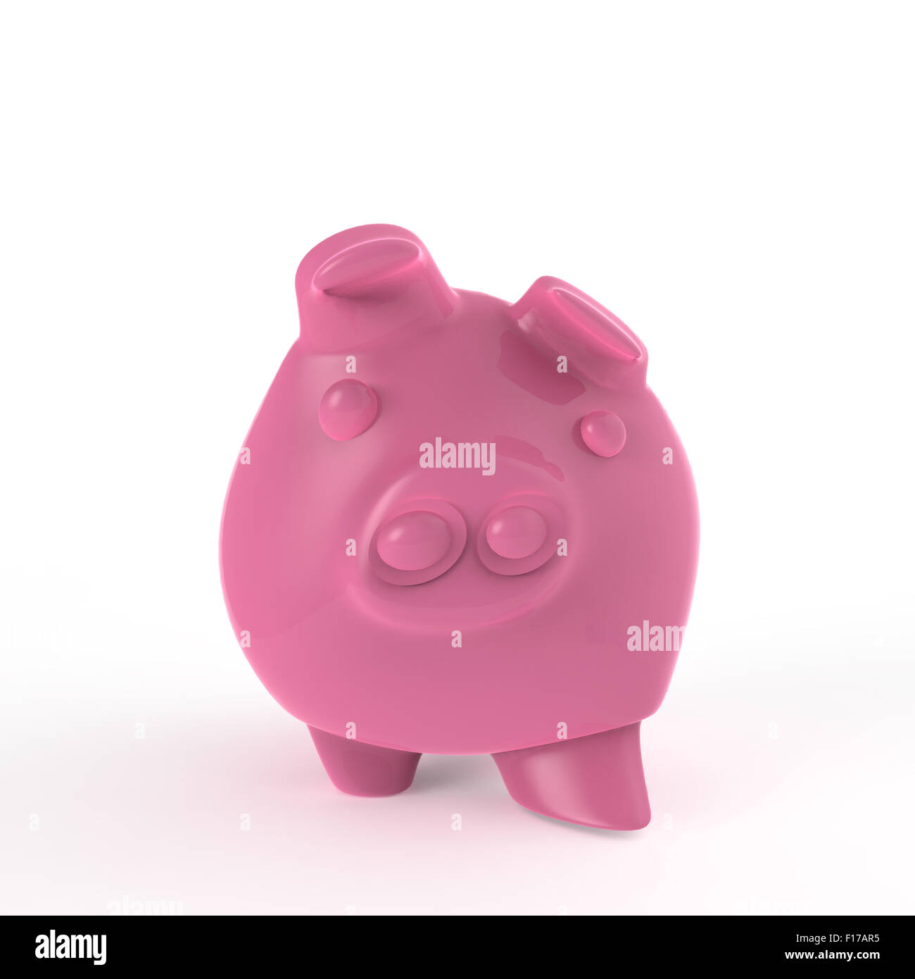 pink piggy bank 3d render Stock Photo - Alamy
