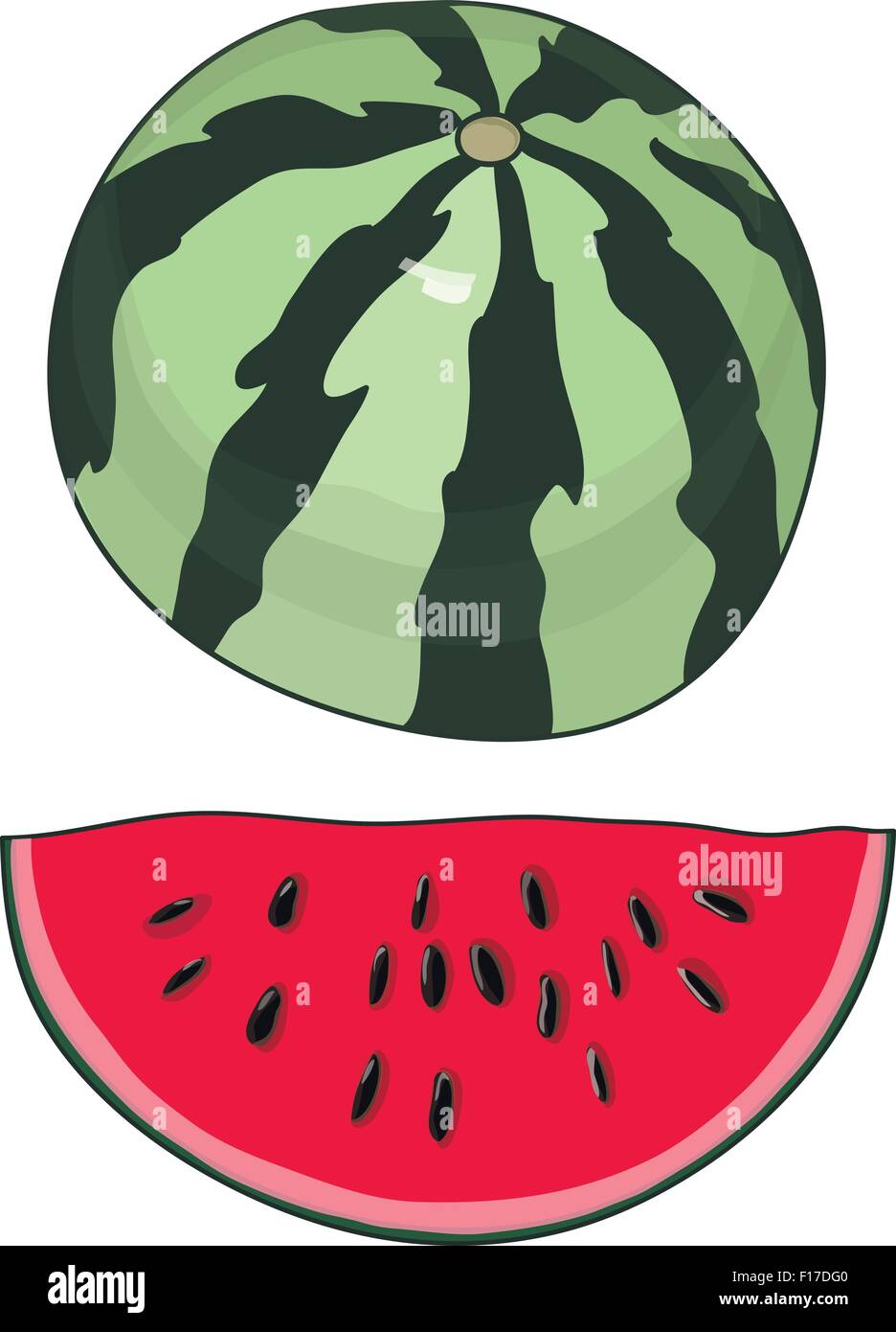 Watermelon isolated on white background Stock Vector Image & Art - Alamy