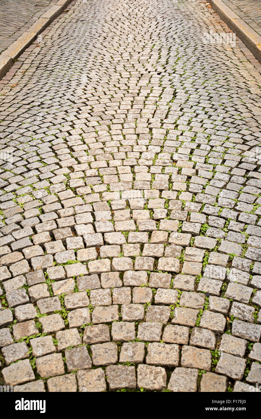 Cobbled street in Maastricht, Limburg province, Netherlands, Stock Photo
