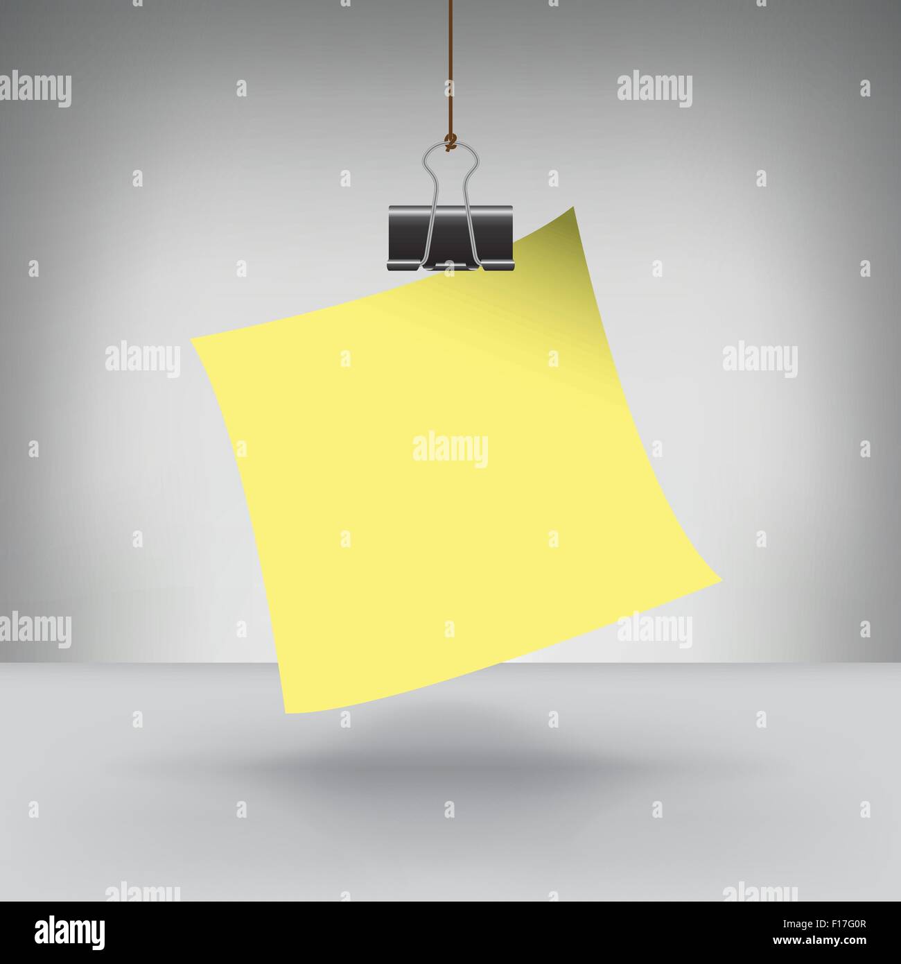 A Note Hung by a Binder Clip for Print or Web Stock Vector Image & Art ...