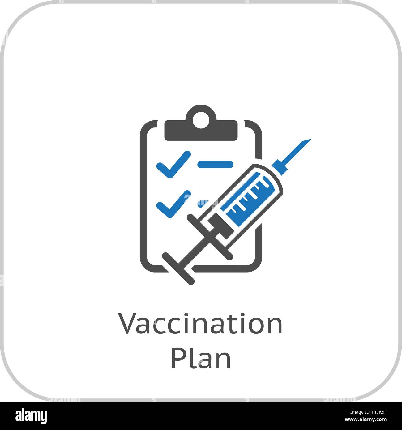 Vaccination and Medical Services Icon. Flat Design. Stock Vector