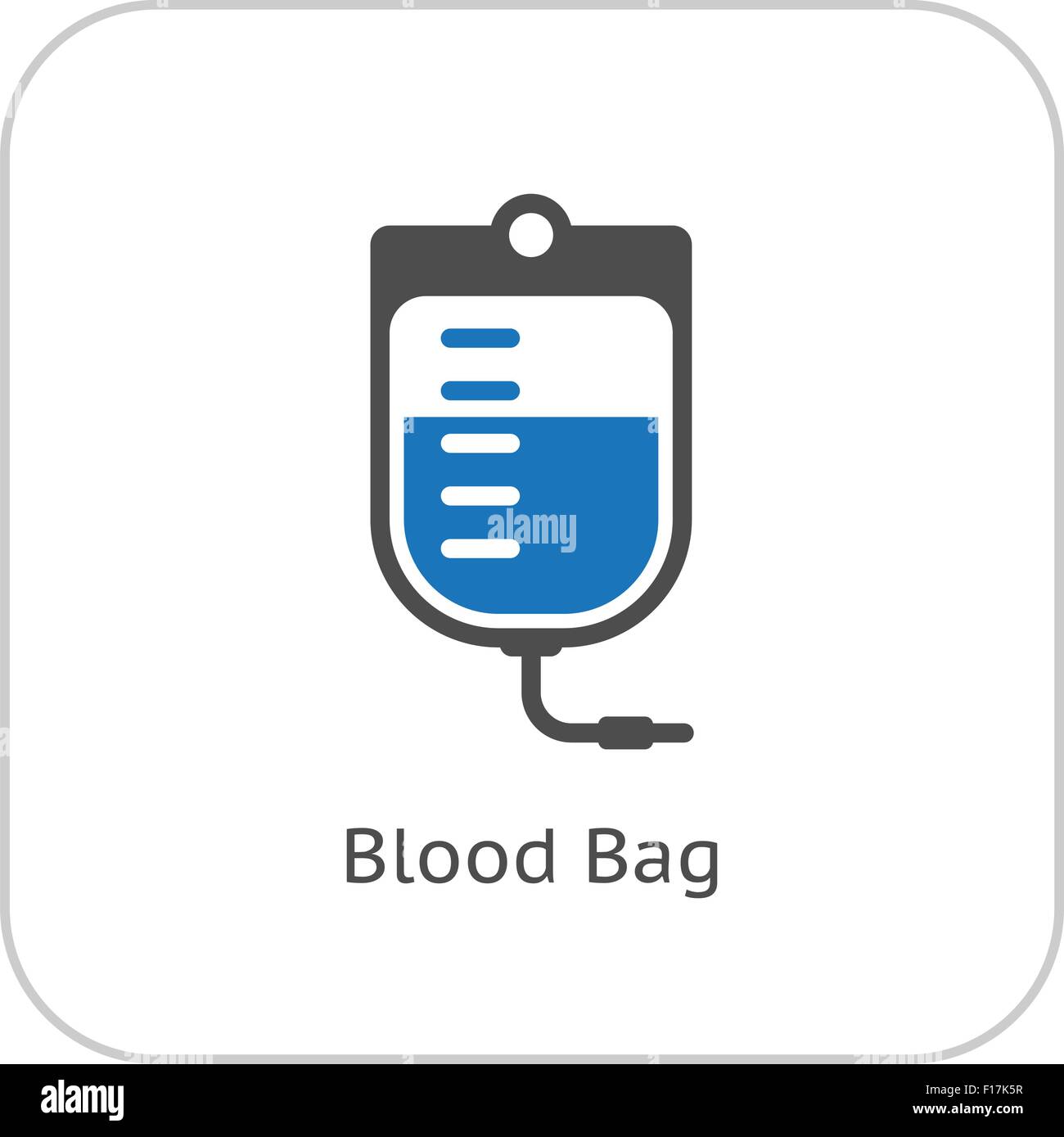 Blood Bag and Medical Services Icon. Flat Design. Stock Vector