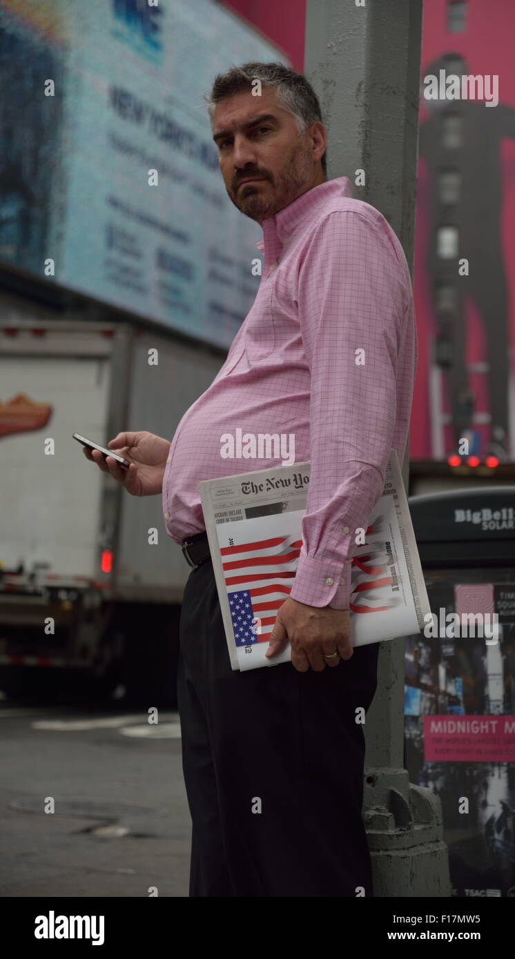 the typical newyorker in it's natural habitat Stock Photo