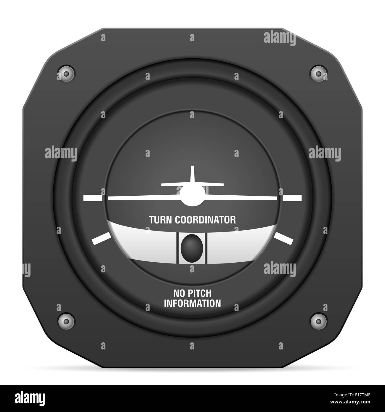 Flight instrument turn coordinator on a white background Stock Photo ...