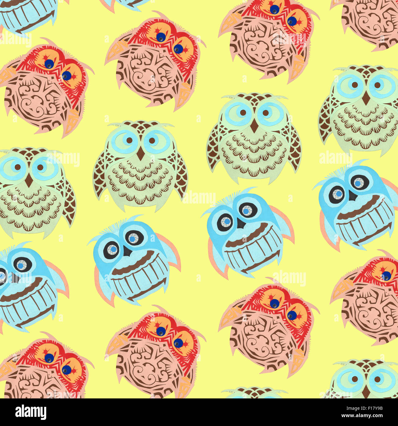 owls pattern background Stock Photo - Alamy