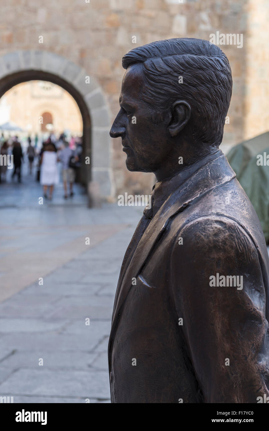 Statue of Adolfo Suárez González, he was a president of Spain Stock Photo