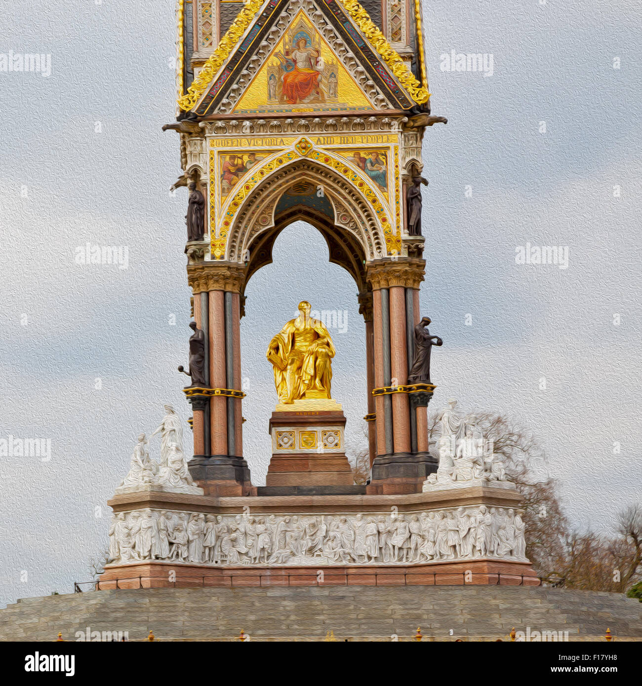 albert monument in london england kingdome and old construction Stock ...
