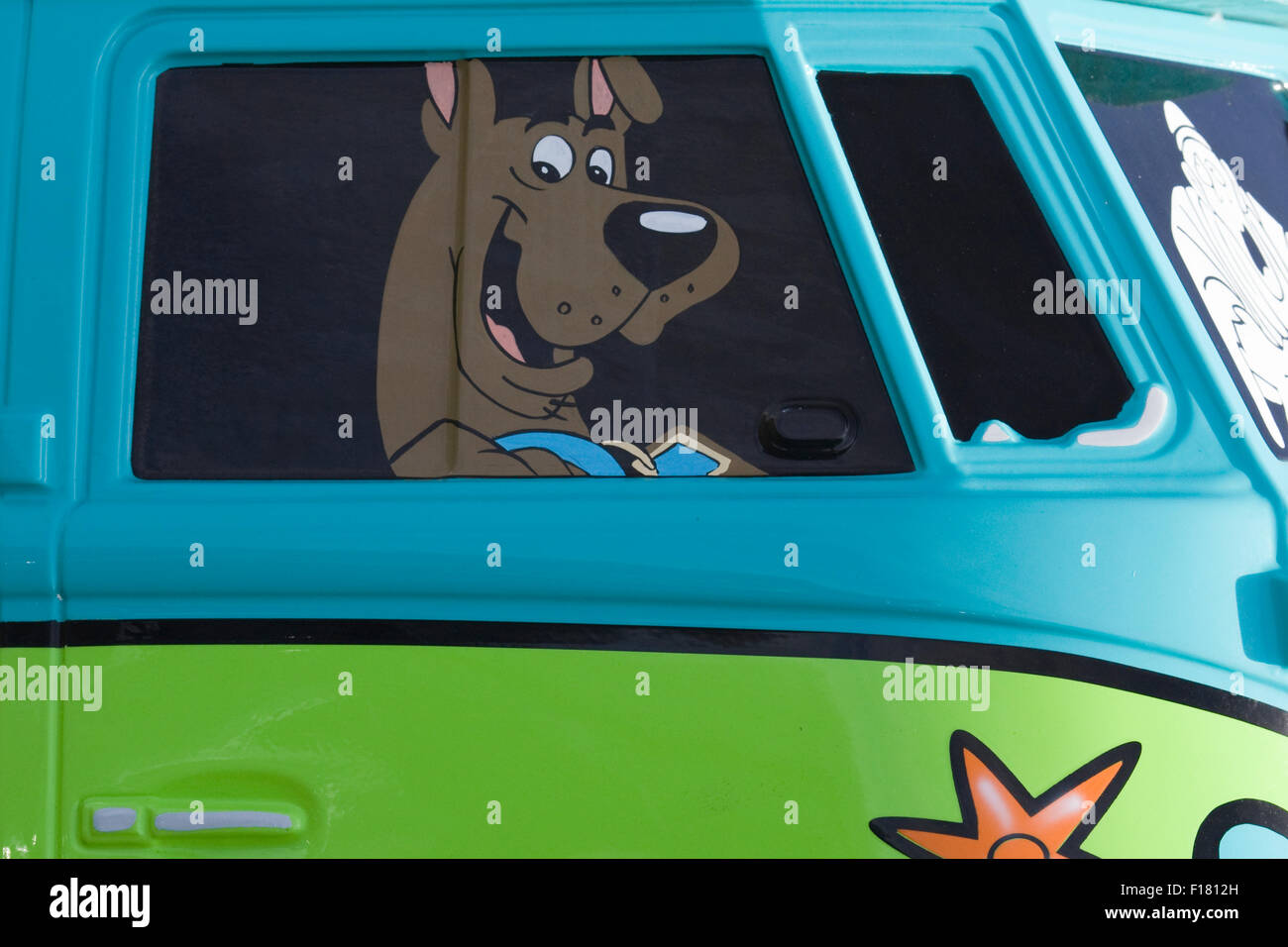 Scooby doo children's peddle mystery machine Miniature van Stock Photo