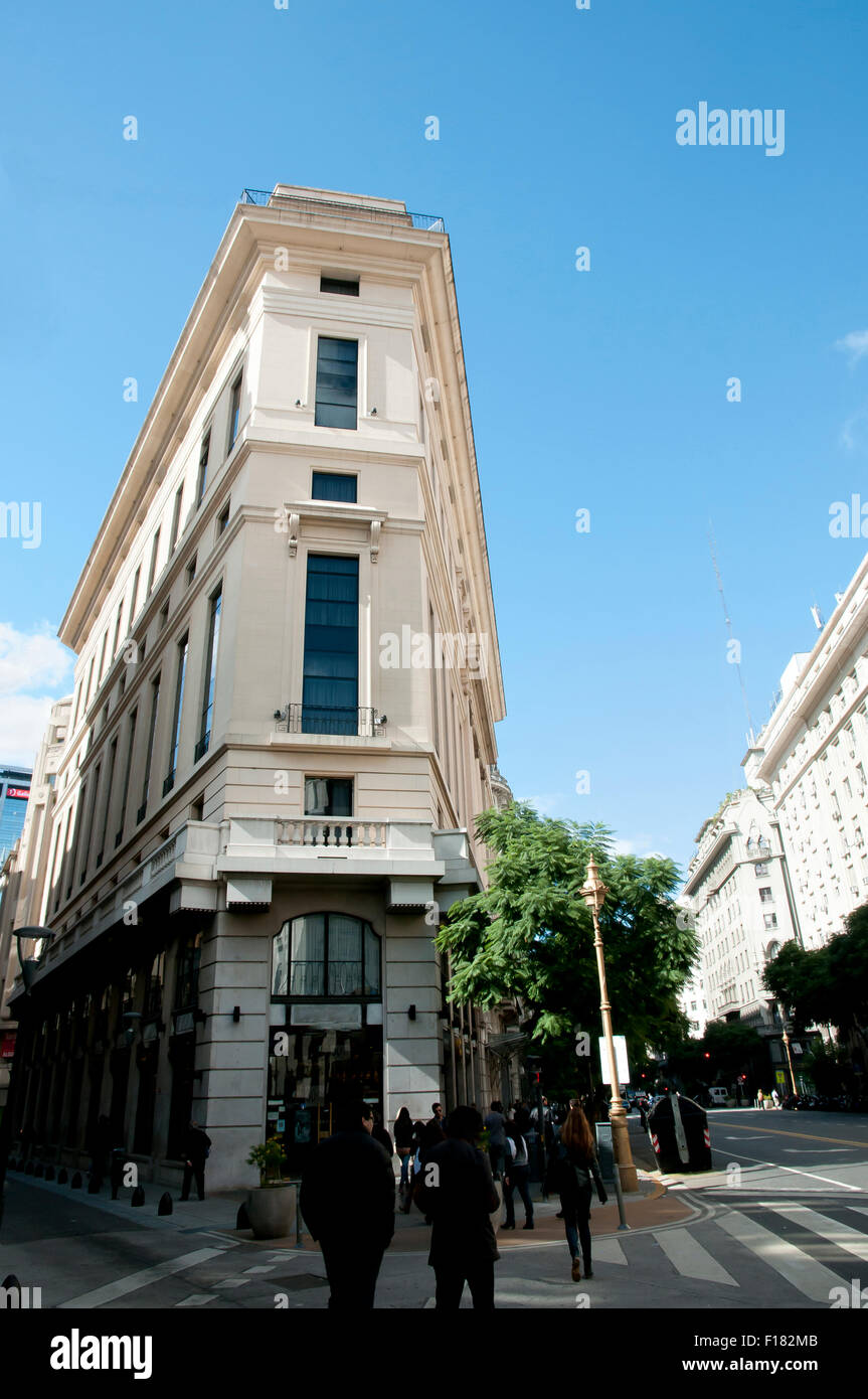 European Building on Roque Saenz Pena Avenue - Buenos Aires - Argentina Stock Photo
