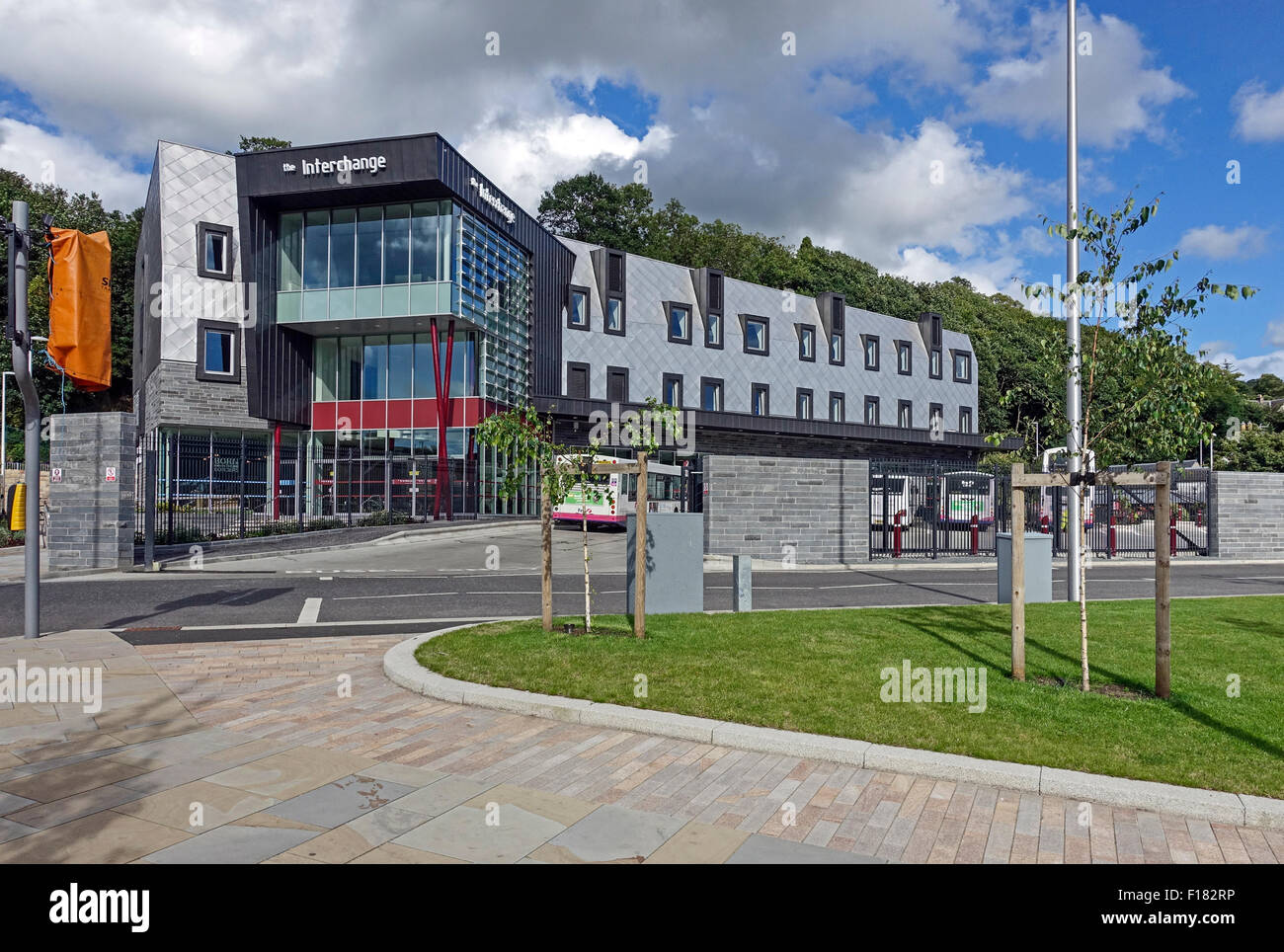 Newly opened The Interchange building connecting train and bus in Galashiels Scottish Borders Scotland Stock Photo