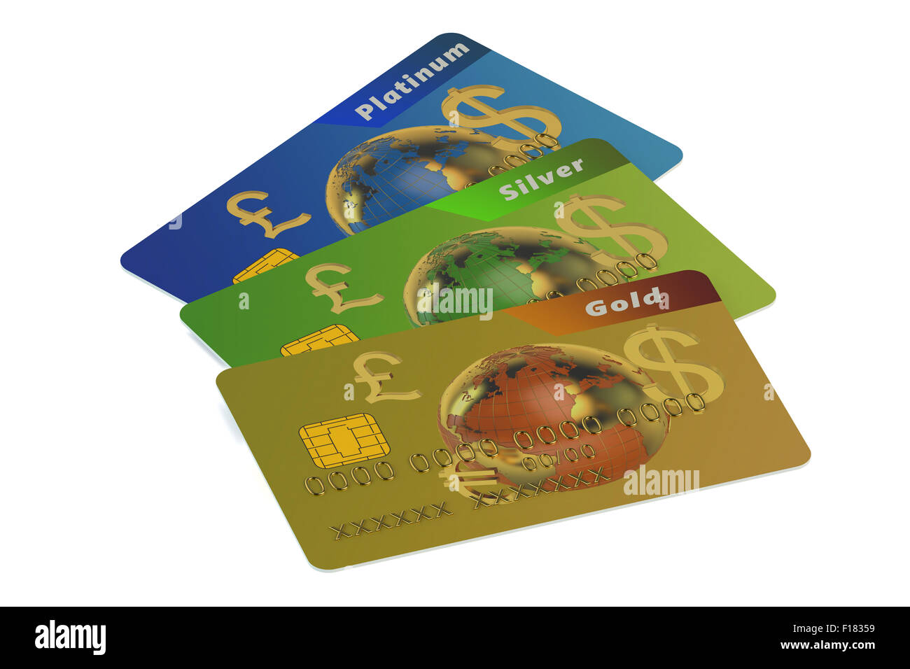 Credit Cards isolated on white background Stock Photo - Alamy