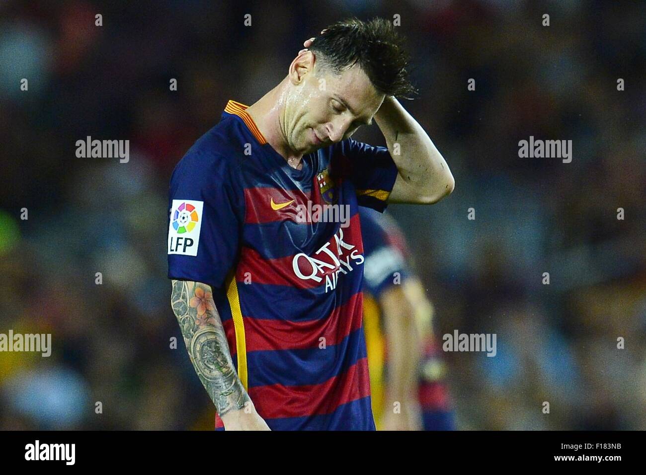 Barcelona, Spain. 29th Aug, 2015. FC Barcelona forward LIONEL MESSI
