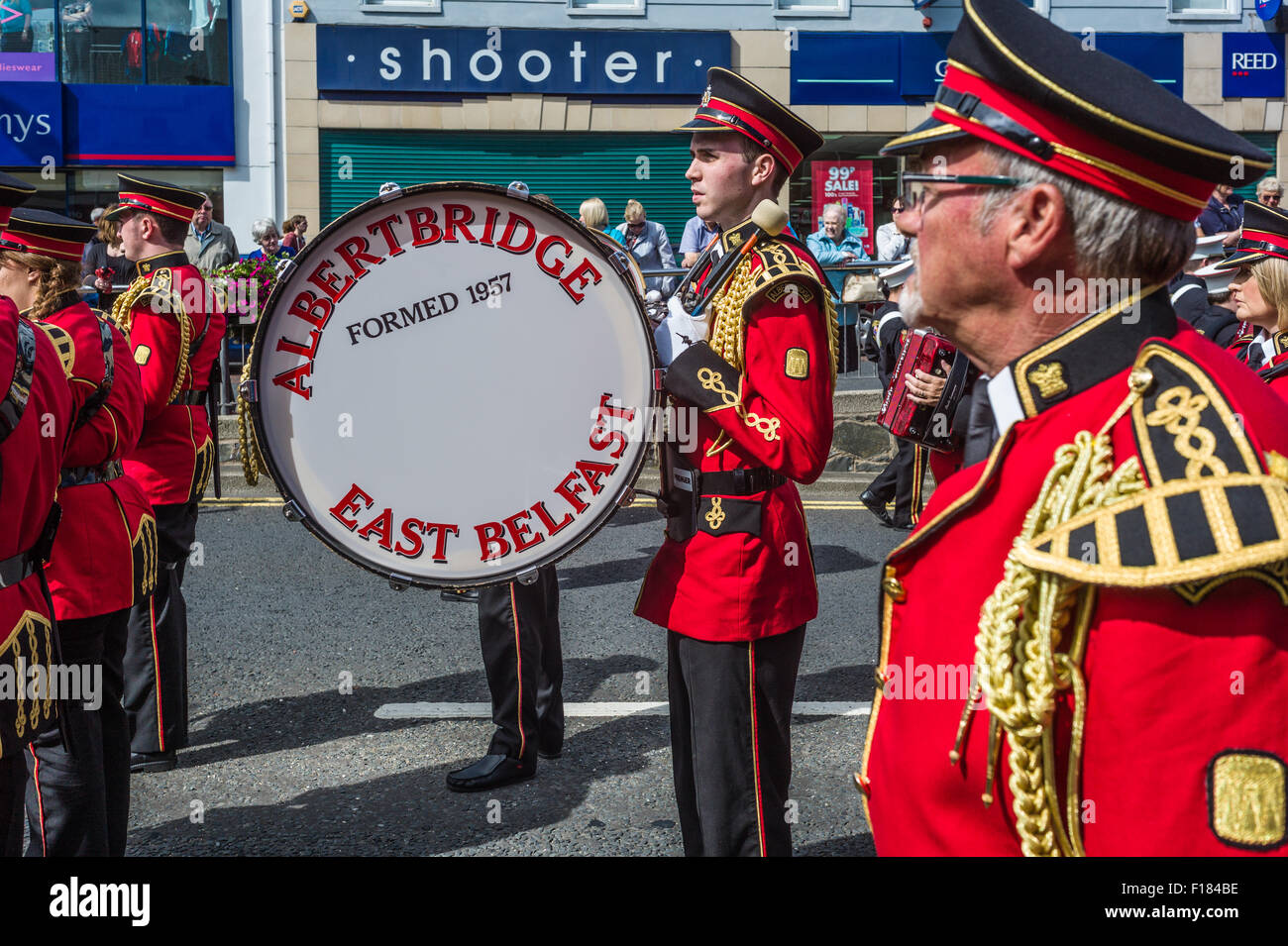 Albertbridge Road Flute Band Big Drum Stock Photo