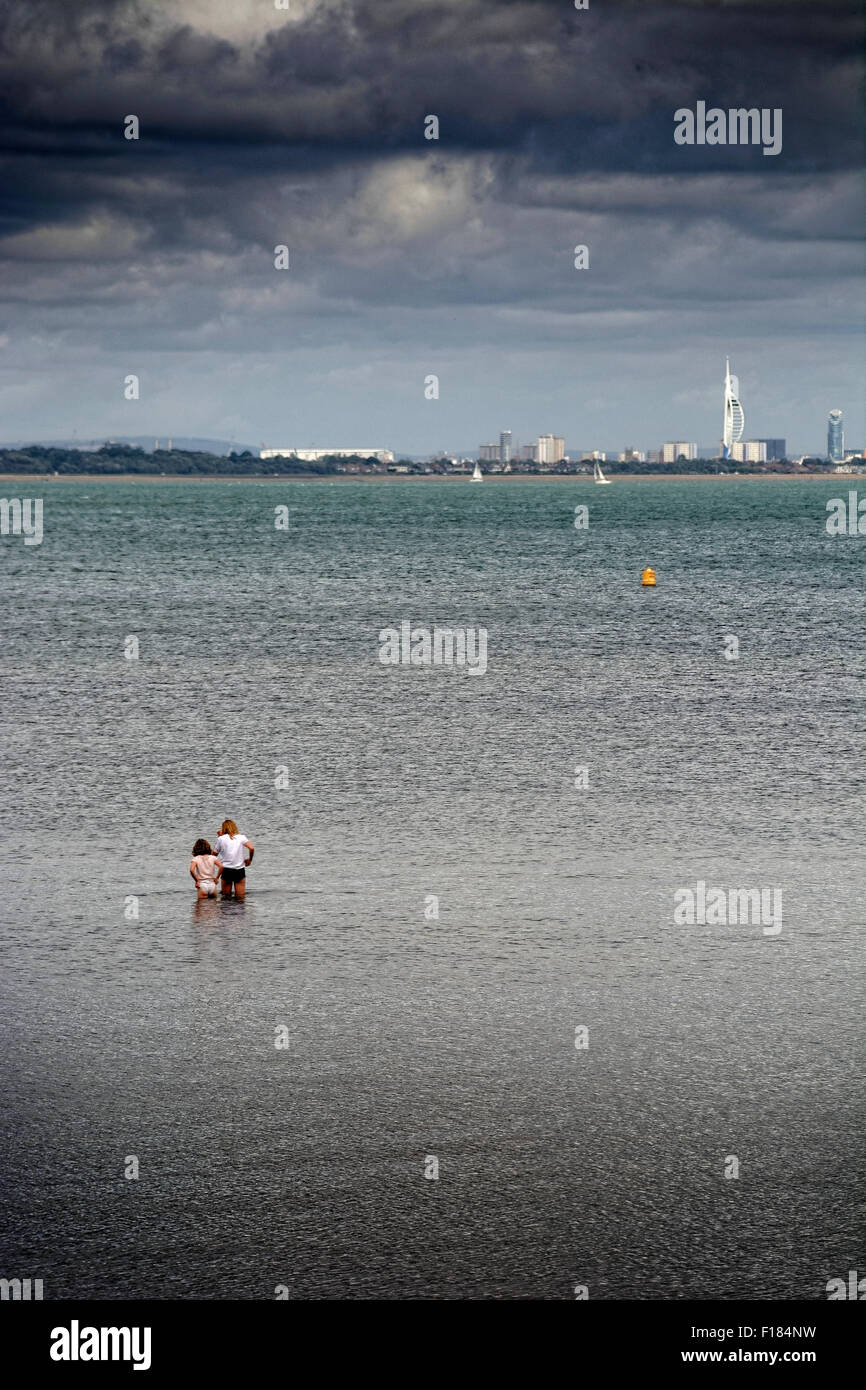 Paddling across the Solent, Osborne House Beach was the summer