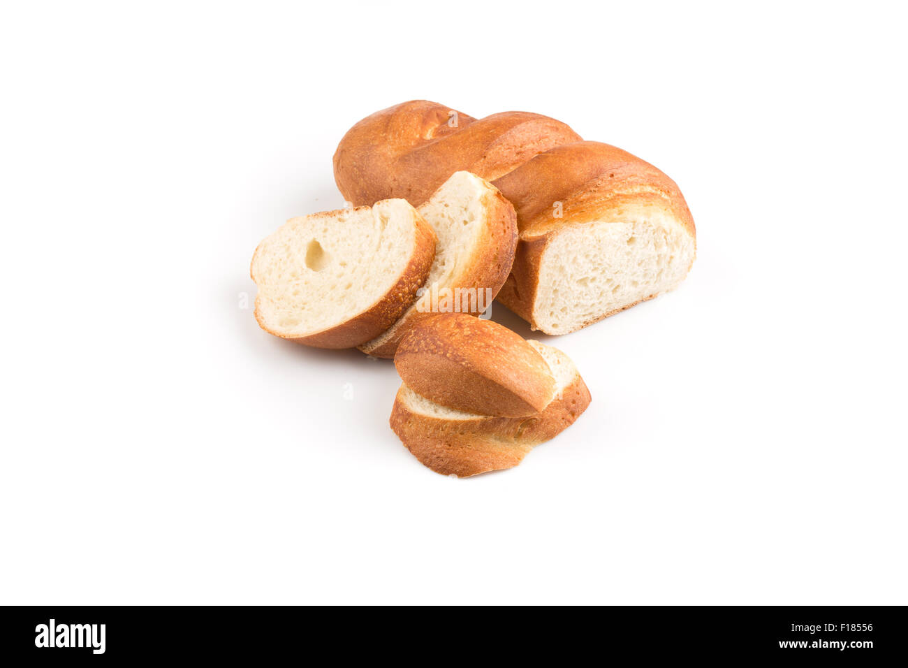 Traditional white bread slice isolated on white background Stock Photo ...