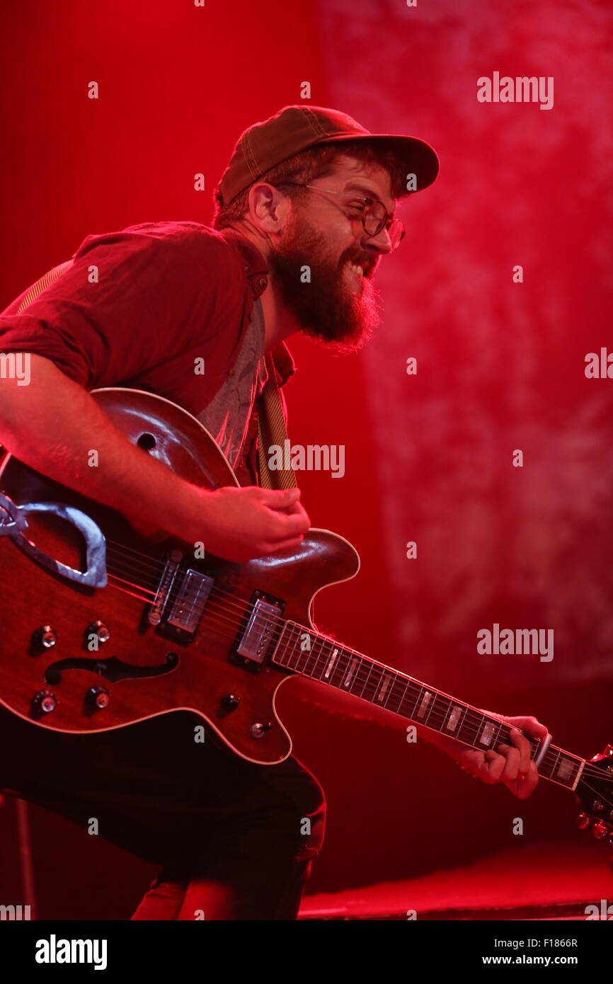 Leeds, Yorkshire, UK. 29th August, 2015. Bear's Den perform live on the Festival Republic Stage at Leeds Festival 2015 Stock Photo