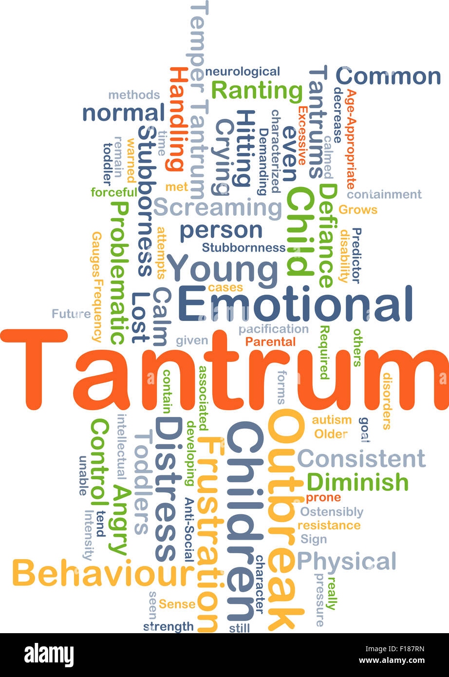 Background concept wordcloud illustration of tantrum Stock Photo Alamy