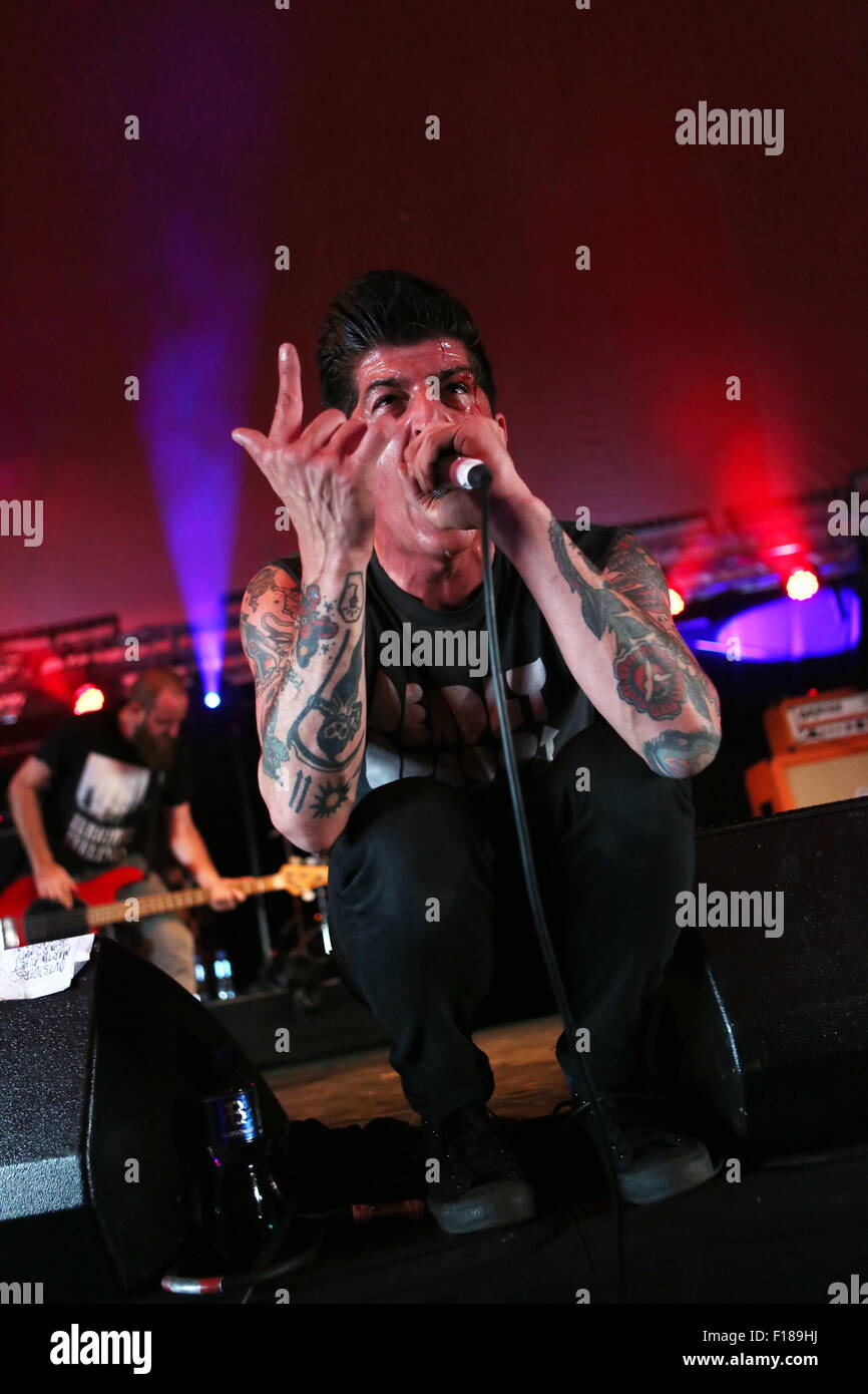 Leeds, Yorkshire UK. 29th August, 2015. Modern Life Is War perform live on The Lock Up Stage at Leeds Festival 2015 Credit:  Simon Newbury/Alamy Live News Stock Photo