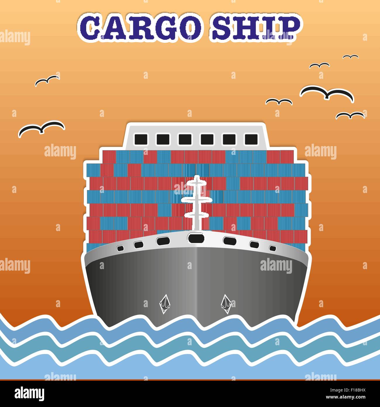 Cargo ship clipart hi-res stock photography and images - Alamy