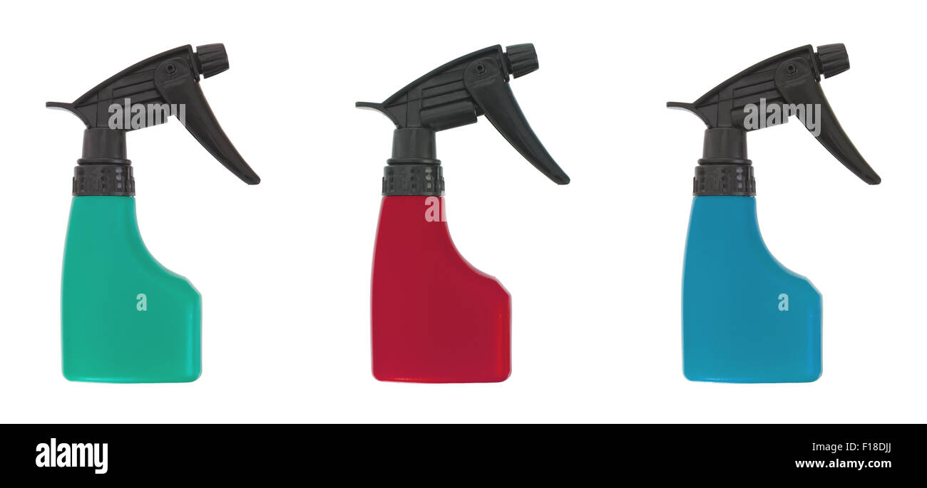 Spray bottle with, illustration on white background Stock Photo - Alamy