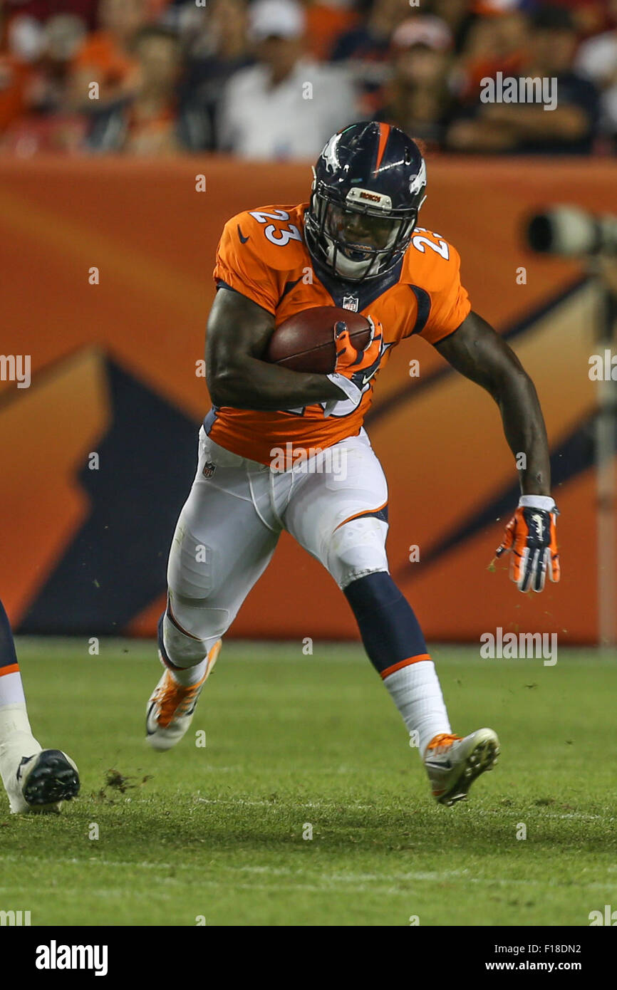 August 29, 2015 Denver Broncos running back Ronnie Hillman (23