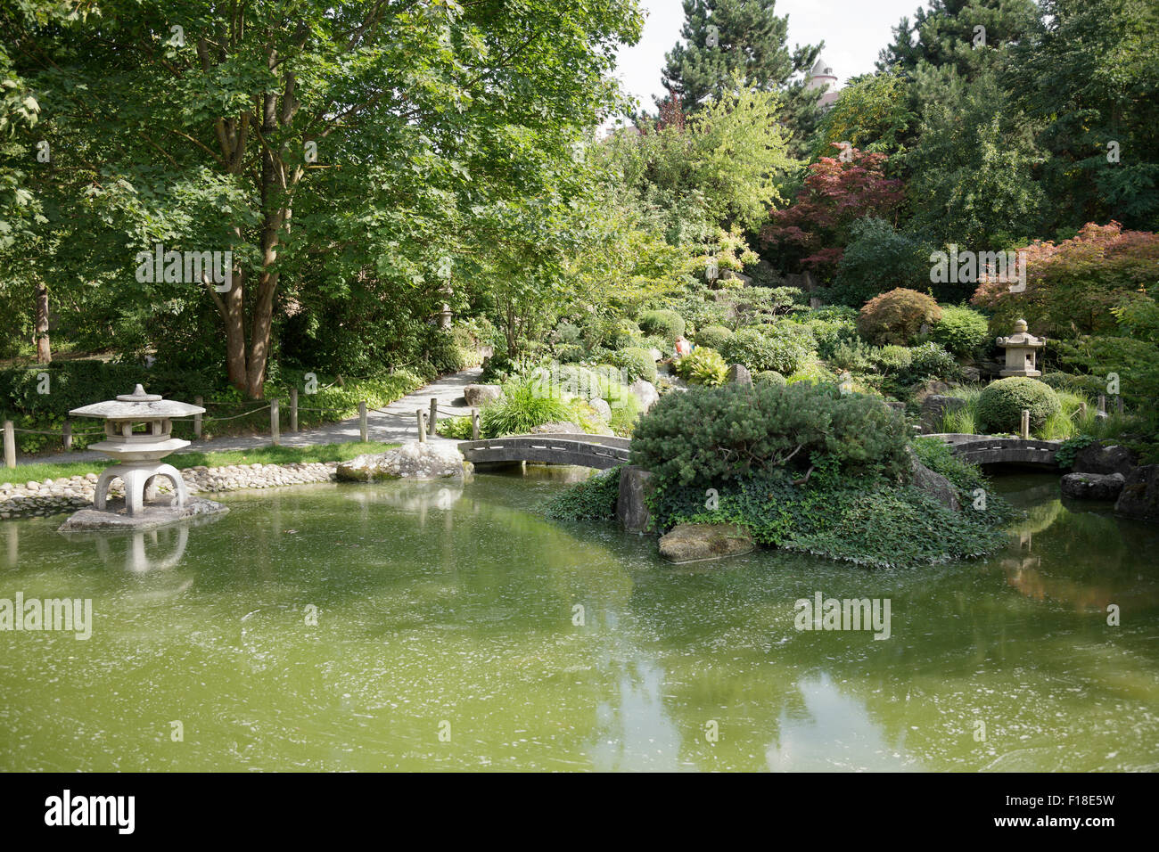 Japanese Garden, Würzburg, Bavaria, Germany Stock Photo
