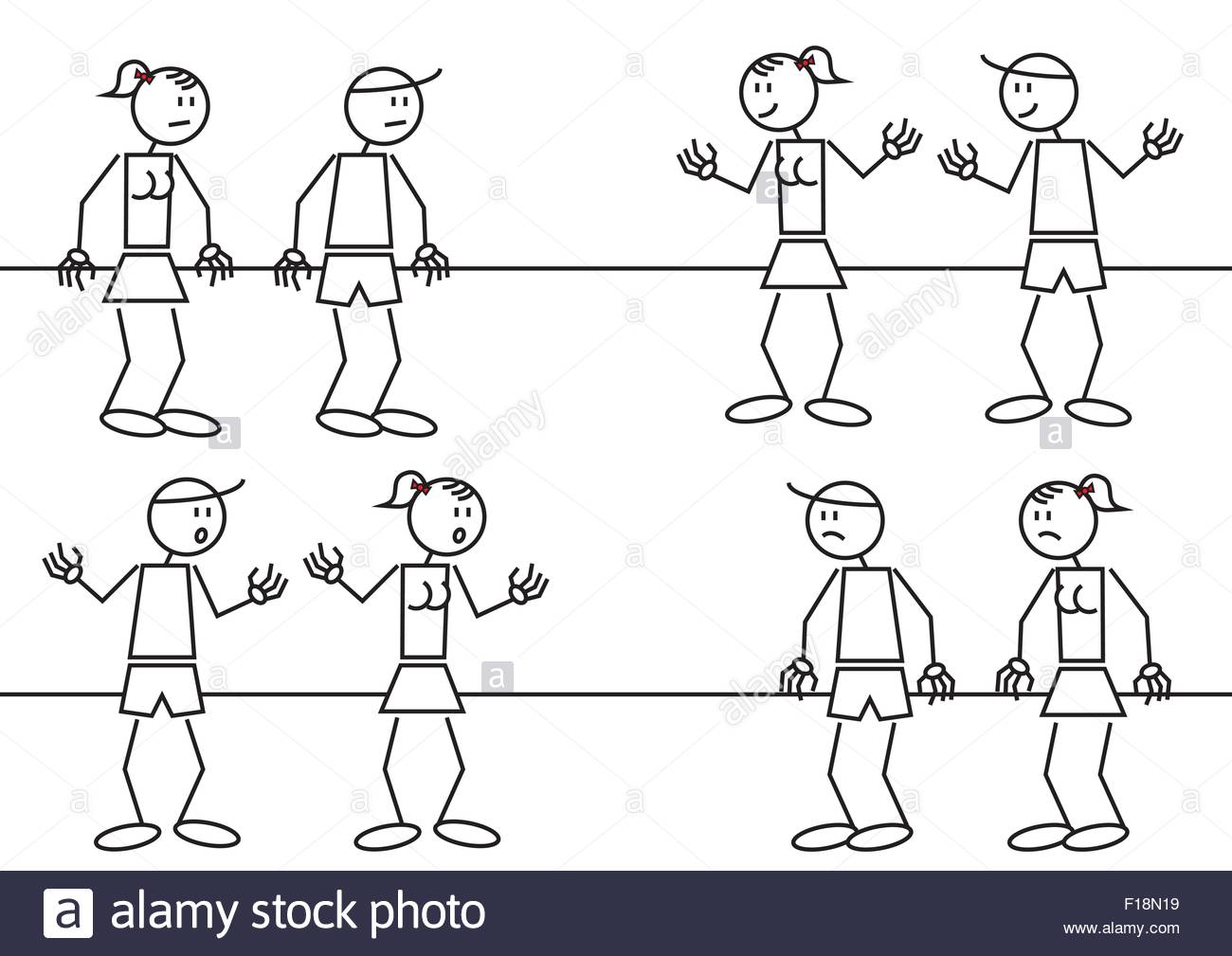 Stick Figure Expression High Resolution Stock Photography and Images