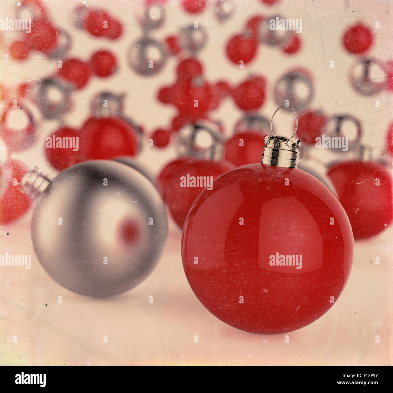 Christmas balls elements as vintage concept Stock Photo Alamy