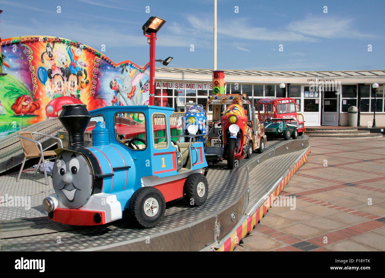 Children's Rides  The Lido Worthing West Sussex England UK Stock Photo