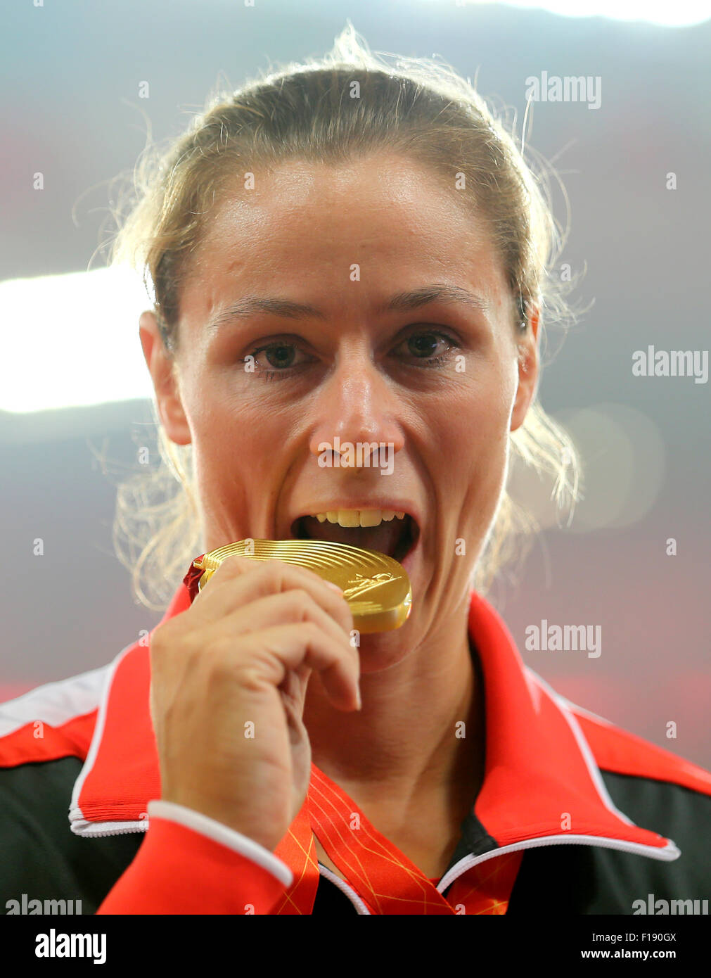 Beijing, China. 30th Aug, 2015. Katharina Molitor of Germany poses with