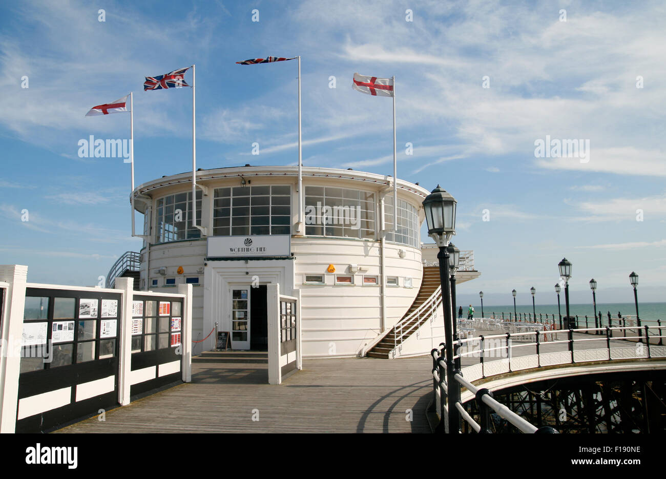 Southern Pier Pavilion Worthing West Sussex England UK Stock Photo