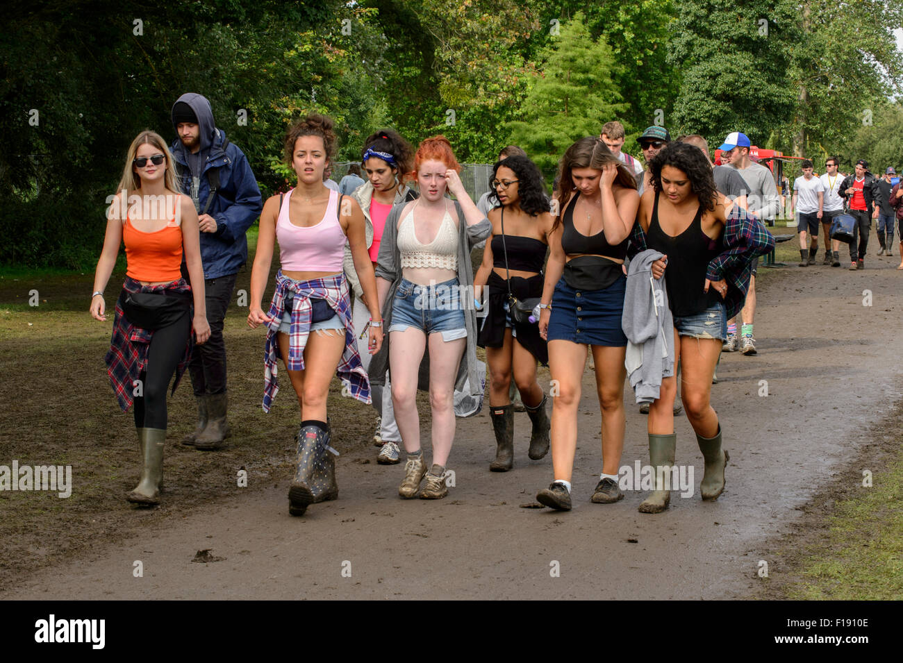 Reading, UK. 30th Aug, 2015. Festival visitors, Reading Festival 2016, Sunday morning Credit:  David Hammant/Alamy Live News Stock Photo