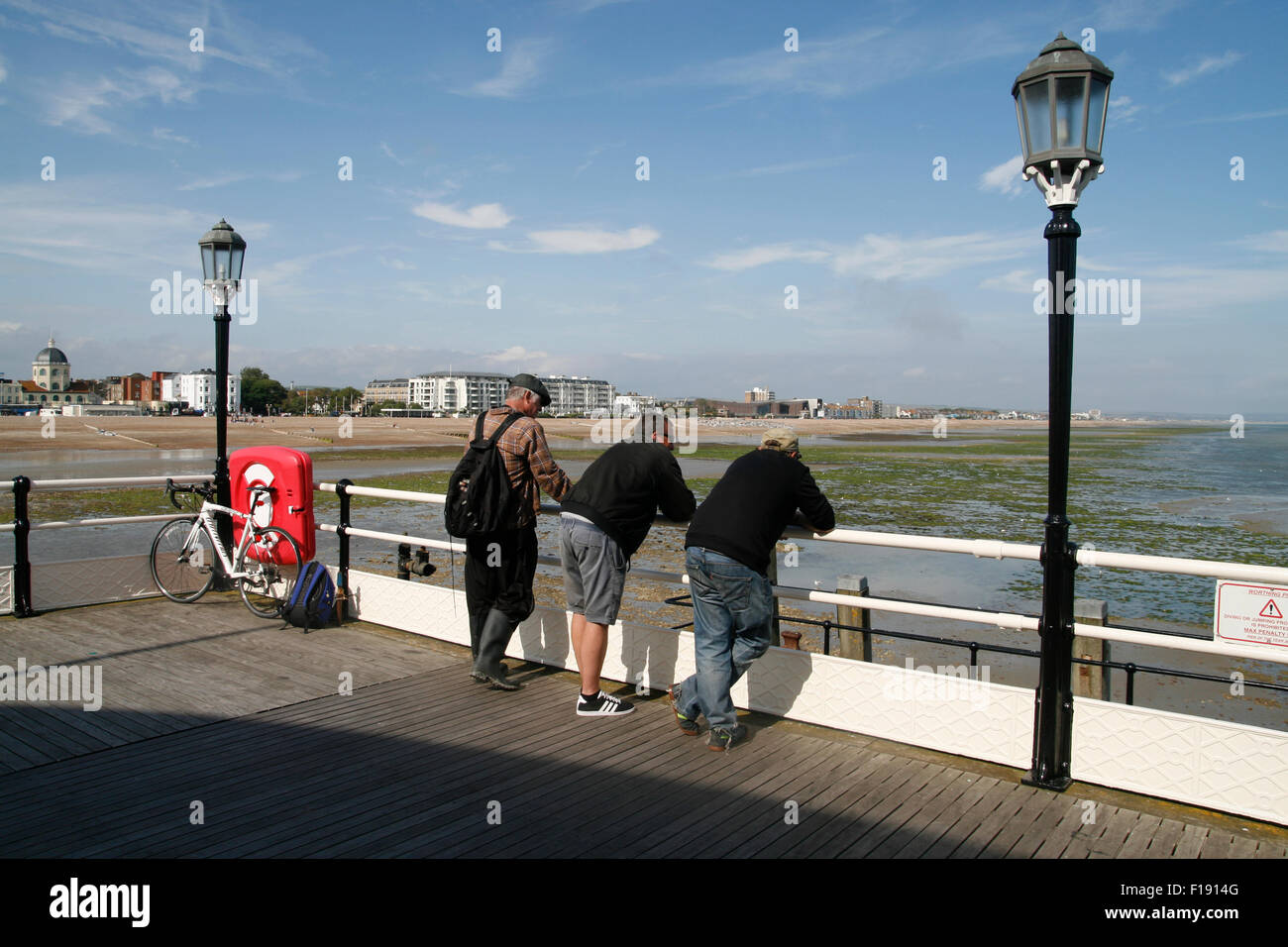 Peering from the Pier Worthing West Sussex England Stock Photo