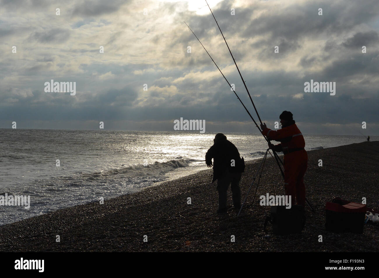 Sea fishing at Dungeness Stock Photo - Alamy