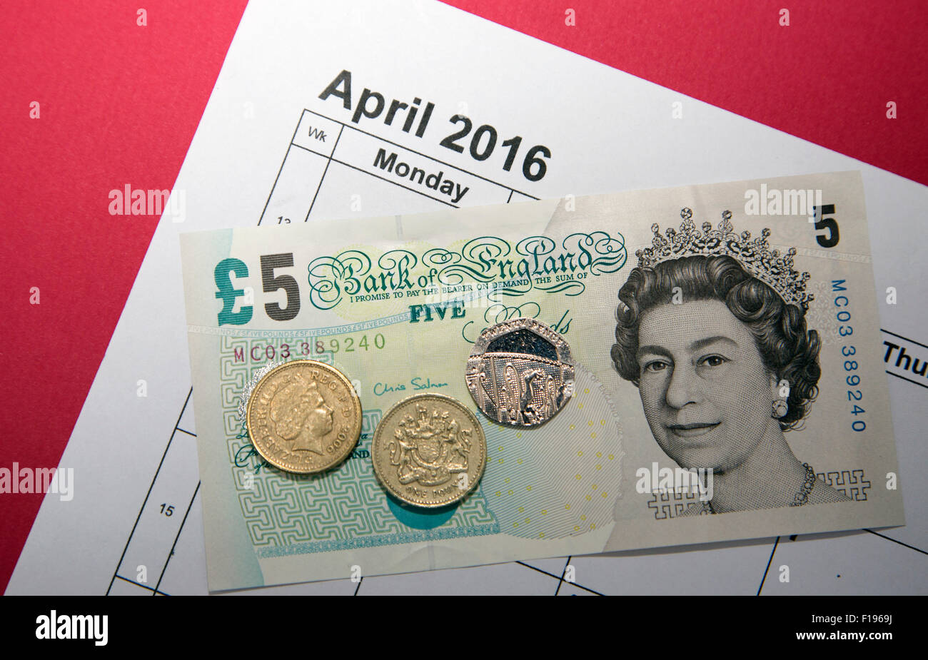 National Living Wage £7.20 from April 2016, London Stock Photo
