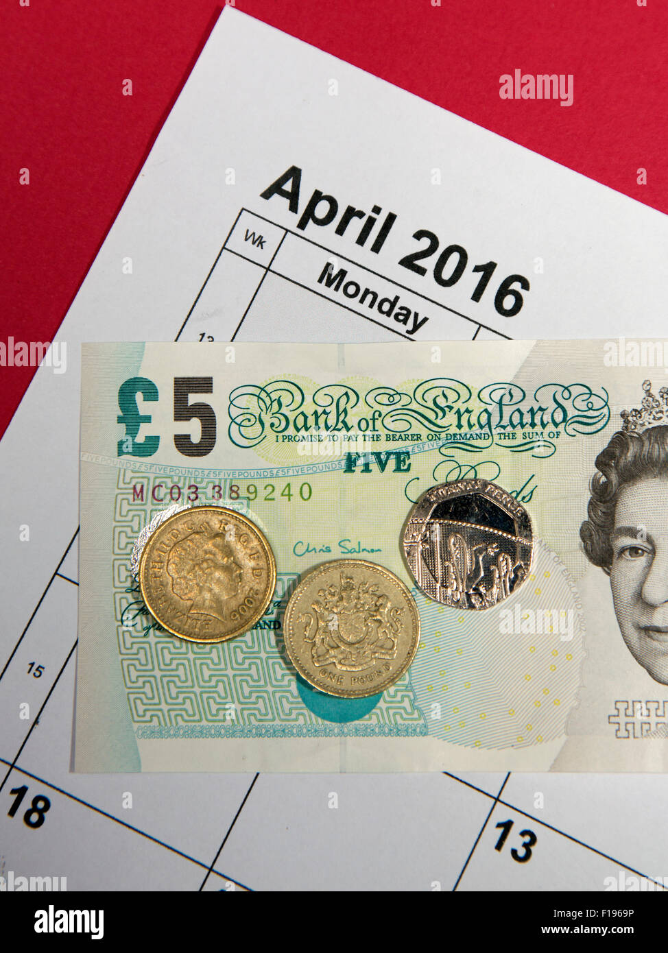 National Living Wage £7.20 from April 2016, London Stock Photo