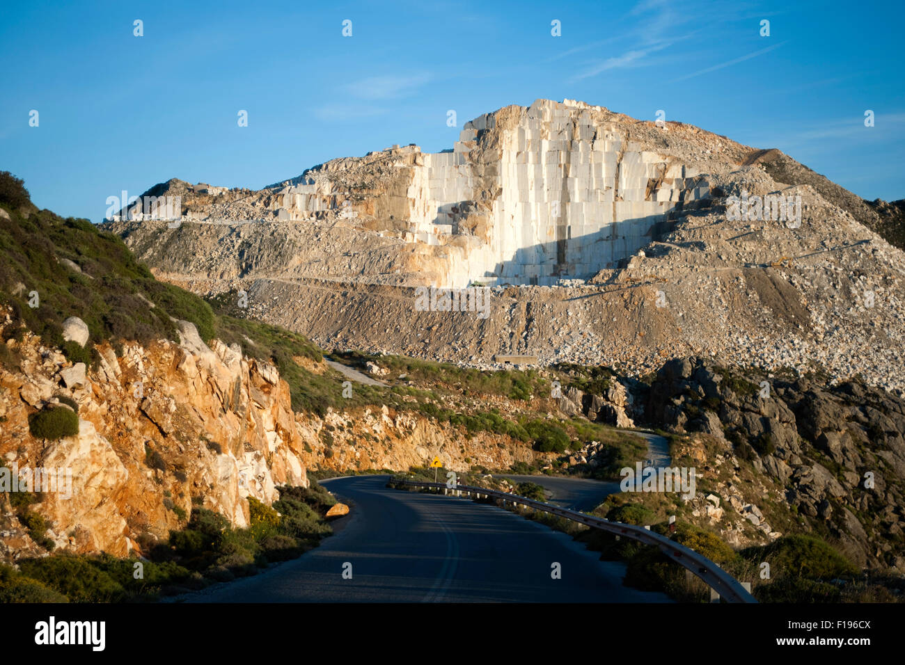 Griechenland, Kykladen, Naxos, Kinidaros, Marmorsteinbruch Stock Photo
