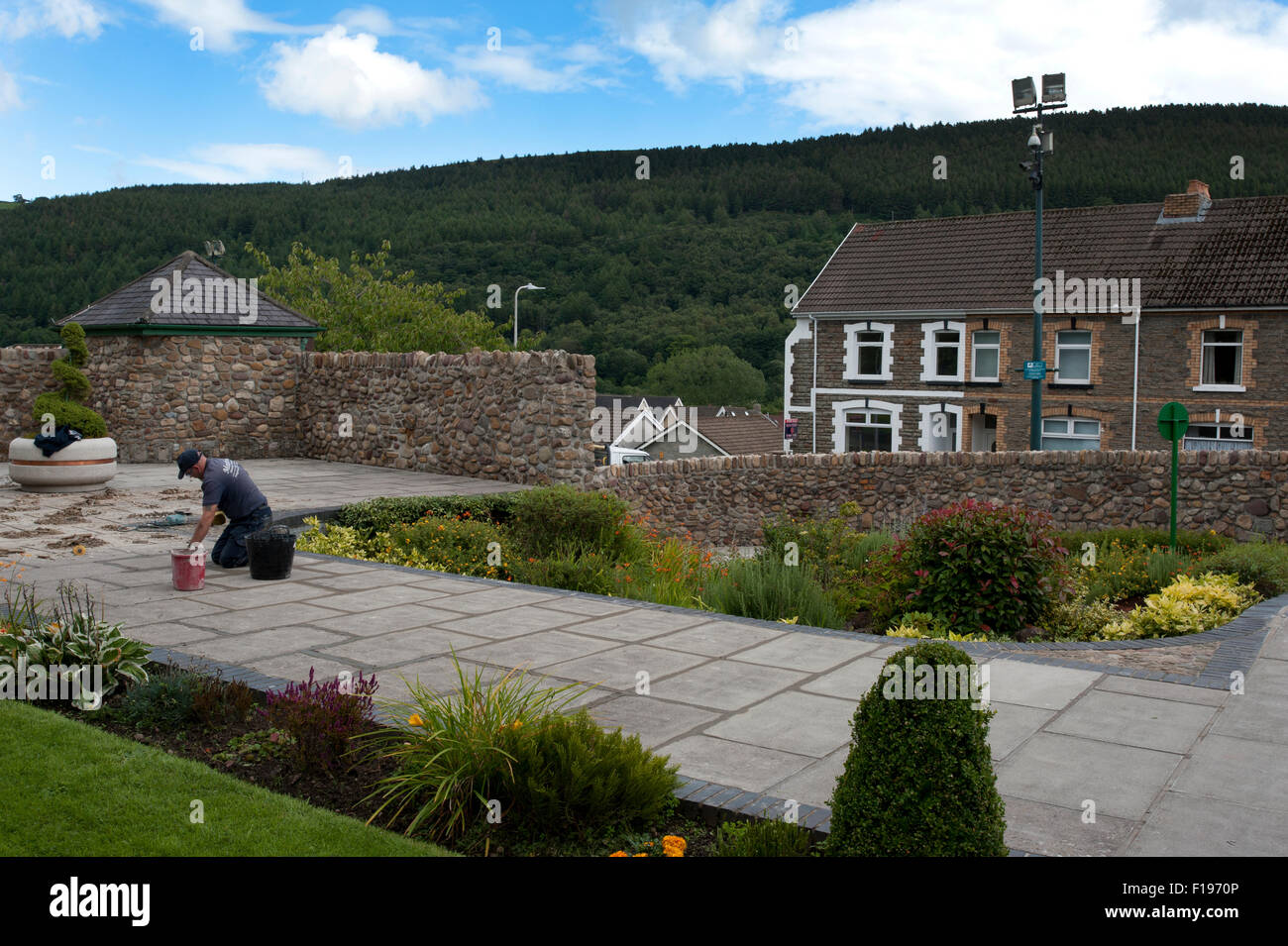 The site of the Pantglas school, Aberfan. In 1966, the tip covered the