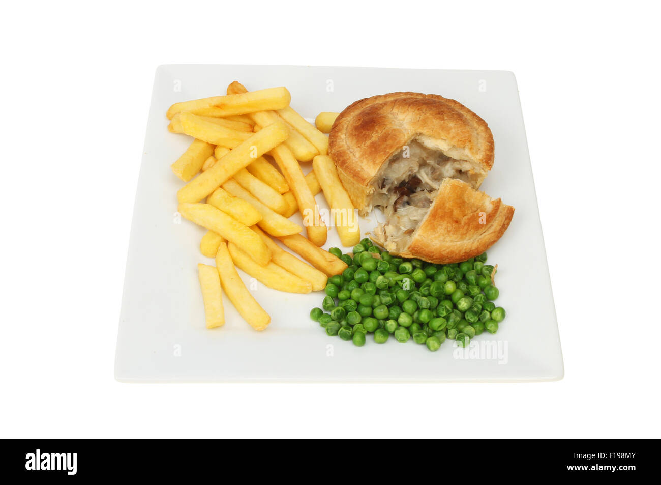 Chicken chips food peas hi-res stock photography and images - Alamy