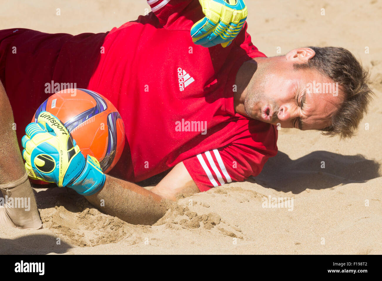 Football soccer footballer goalkeeper hires stock photography and