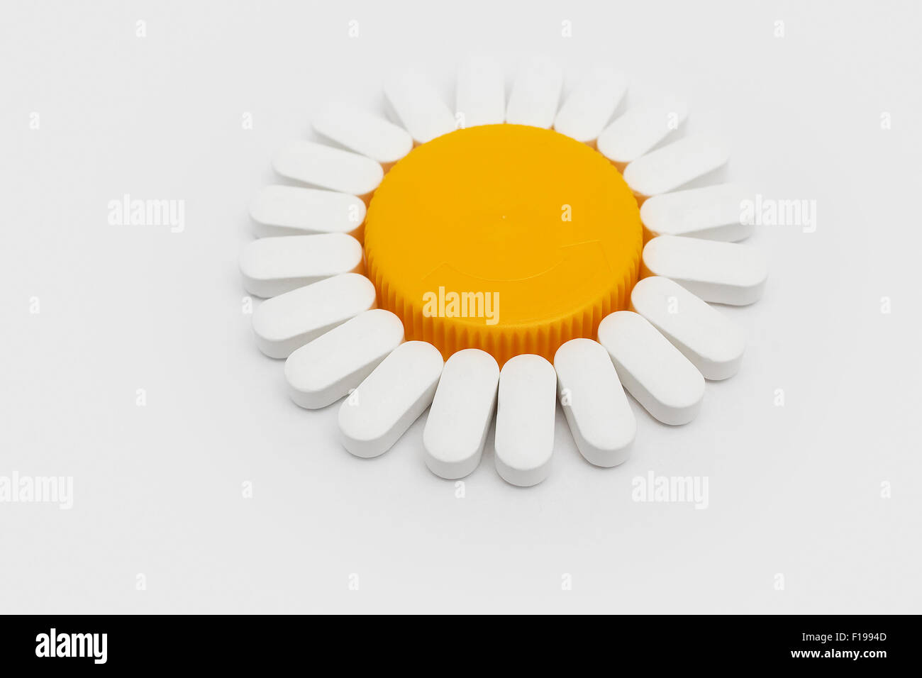 Flower shaped pills Stock Photo Alamy
