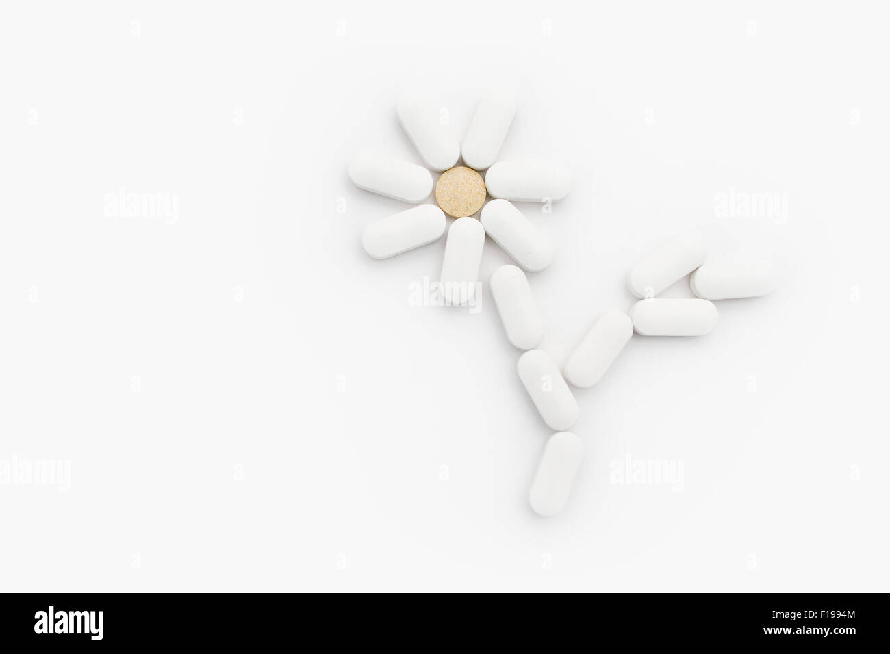 Flower shaped pills Stock Photo Alamy