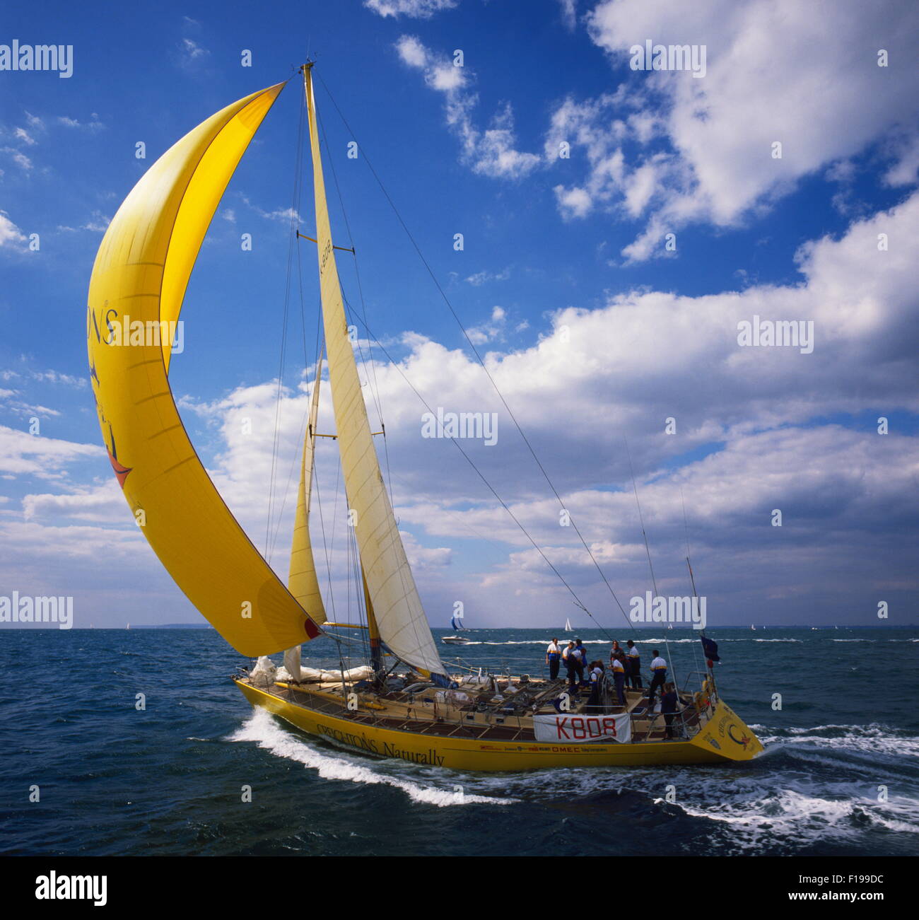 1989. SOLENT, ENGLAND. WHITBREAD RACE YACHT CREIGHTONS NATURALLY (GBR
