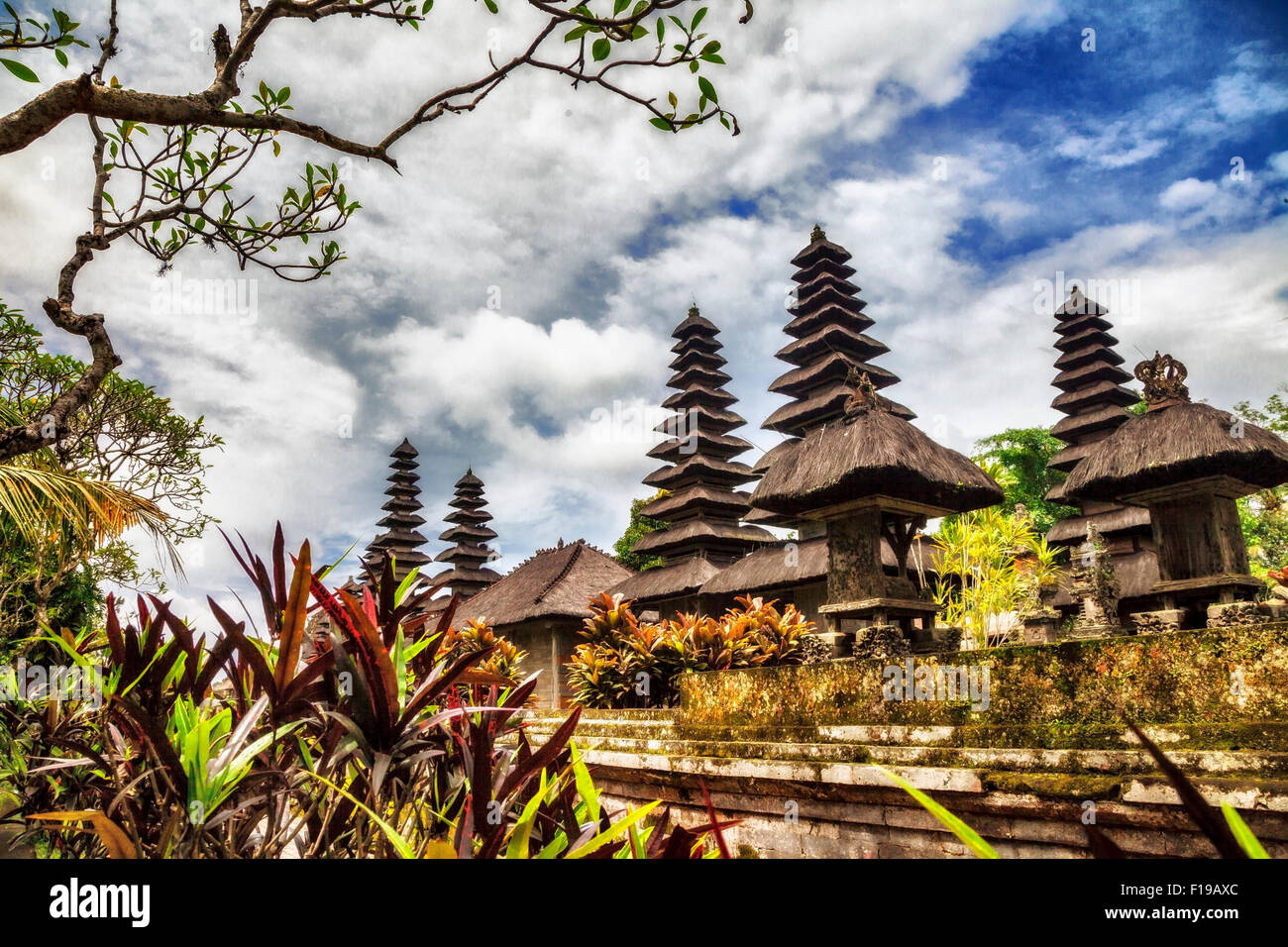 Besakih complex Pura Penataran Agung , hindu temple of Bali, Indonesia Stock Photo